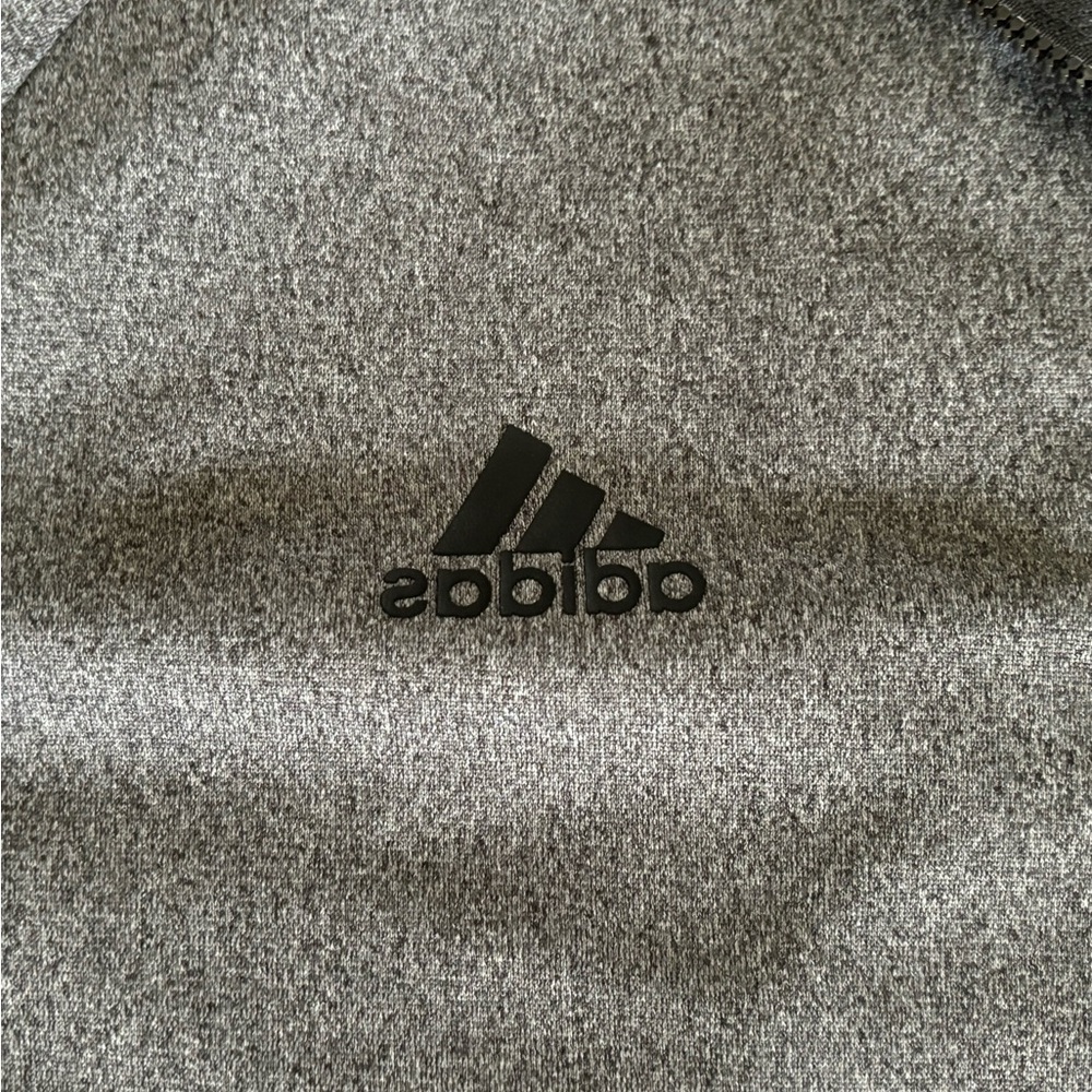 Adidas Men's heather Gray Lightweight Jacket/ sweater - Picture 2 of 4